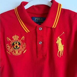 Polo by Ralph Lauren Red Polo with Yellow Crest and Pony